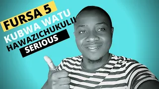 FURSA 5 KUBWA AMBAZO WATU WENGI HAWAZICHUKULII SERIOUS.NI ZIPI HIZO WATCH THIS