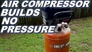 Craftsman air compressor runs but doesn't make pressure. Not so simple fix. Rebuild pump.