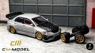 Mitsubishi Lancer Evolution IX Voltex Cement Grey by CM Model | UNBOXING and REVIEW