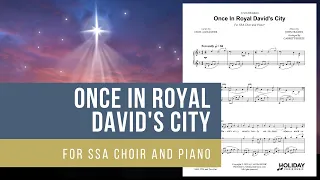 Once in Royal David’s City (SSA Choir and Piano) - Arranged by Garrett Breeze (Sheet Music Video)