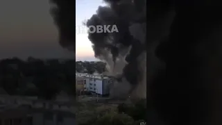 Момент прилета в школу в Константиновке (Донецкая область) сьгодня