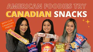 American FOODIES Trying Canadian Snacks For The FIRST TIME!!! With Our Canadian Friend