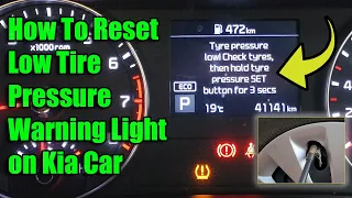 How To Reset Low Tire Pressure Warning Light on Kia Car