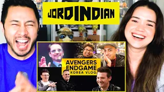 JORDINDIAN Vlog | We Met The Avengers | Avengers Endgame | Korea |  Reaction | Jaby Koay