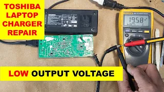 {1002F} Toshiba Laptop charger repair, low output voltage