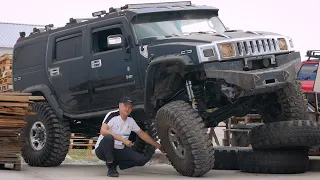 We are building crazy Hummer H2 for offroad, the car went for a test drive.