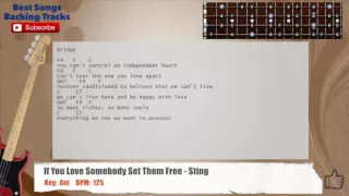 🎻 If You Love Somebody Set Them Free - Sting Bass Backing Track with chords and lyrics