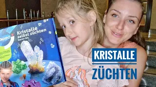 Wir züchten bunte Kristalle, Kristalle selbst züchten mit dem Galileo Starter-Set von Clementoni