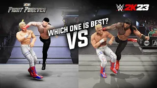 AEW Fight Forever vs WWE 2K23: "Finishers & Signatures Comparison" Which one is best?
