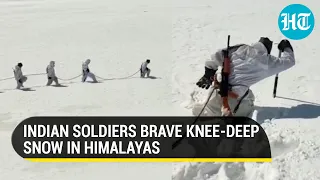 Watch how Indian forces patrol snow-clad area at 15,000 ft in sub-zero temperatures in Himalayas