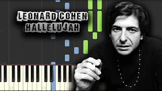 Leonard Cohen - Hallelujah - [Piano Tutorial] (Synthesia) (Download MIDI + PDF Scores)