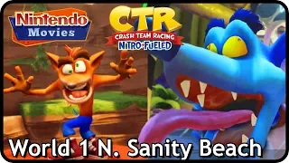 Crash Team Racing Nitro-Fueled - Story Mode: World 1 N. Sanity Beach (100% Walkthrough)