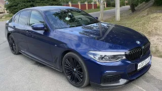 Синяя Бестия! BMW 530d, G30, xDrive, M performance, 2019г.в., 3.0-249л.с., Diesel, АКПП, 34т.км.