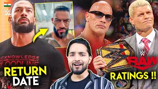 Roman Reigns RETURN Revealed🔥....FIRST REACTION, WWE Highest RAW Ratings, The Rock, Cody Rhodes $1M