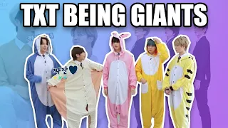 TXT looking like GIANTS next to idols (feat. BTS, ITZY, NCT, EXO, Stray Kids etc..)