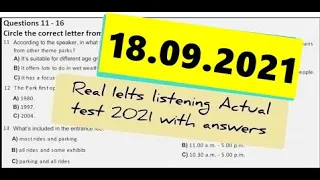 IELTS Listening Actual Test 2021 with Answers | 18.09.2021
