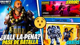 CORRE!! SKIN GRATIS + ERROR en la BOVEDA y ¿VALE LA PENA EL PASE DE BATALLA TEMPORADA 8 COD MOBILE?