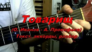 Товарищ (Мы хлеба горбушку). Текст, аккорды, разбор