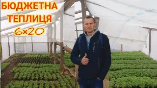 Бюджетна теплиця для розсади від підписника 6×20.Надивився Яріка Мазура,і зробив також.