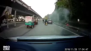 MOTORCYCLE HIGH SPEED CRASH ACCIDENT