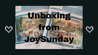 Unboxing Joy Sunday Christmas Cross Stitch Kits