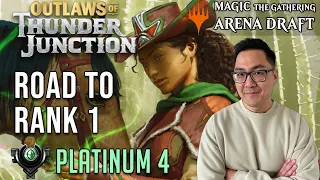 Saddle Up! It's Time For Outlaws Of Thunder Junction Draft! | Platinum 4 | Road To Rank 1| MTG Arena