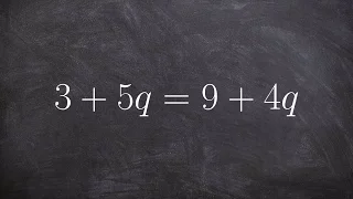 Solving an equation with variables on both sides one solution