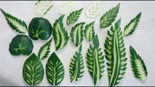 6 design of leaves | vegetables carving | by chef namtarn