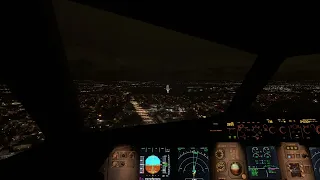 Fenix A320, Sofia (LBSF) night landing (MSFS2020)