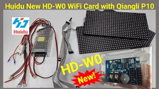 How to use Huidu HD W0 New WiFi card with Qiangli P10 single color module