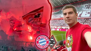 50 JAHRE SÜDKURVE CHOREO/PYRO🔥 | FC Bayern München vs. Borussia Mönchengladbach | StadionVlog
