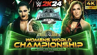 WWE2K24 WrestleMania 40 - Becky Lynch Vs Rhea Ripley (4K)