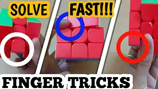 How to become a speed cuber with finger tricks|Finger tricks tutorial to solve the cube fast