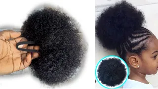 VERY SIMPLE AND EASY WAY TO MAKE AFRO PONYTAIL FOR KIDS