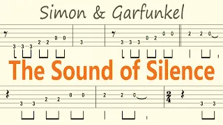 The Sound of Silence / Simon & Garfunkel / Guitar Solo Tab+BackingTrack