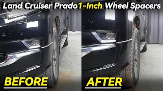 Toyota Land Cruiser Prado 1-Inch Wheel Spacers Before And After - BONOSS Off-Road Accessories