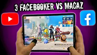 3 FACEBOOKER VS 1 YOUTUBER | 1 VS 3 AGAINST PRO FB PLAYERS | IPAD PRO 4-FINGERS CLAW + FULL GYRO