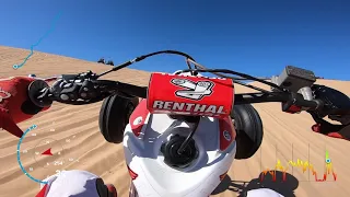 How fast is a hybrid quad?  Trx450 with crf450 engine at glamis sand dunes