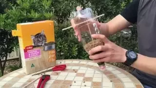 Cat Feeder - DIY Self feeding cat food dispenser