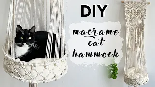 DIY Macrame Cat Hammock #2 │ DIY Cat Bed │ Kitten Hanging Bed │ Macrame cat hammock tutorial