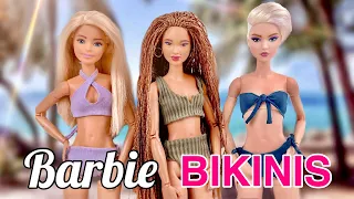 3 Cute DIY Barbie Doll Swimsuits - How to Make Barbie Doll Clothes