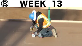 One-week construction time-lapse with closeups: Week 13 of the Ⓢ-series