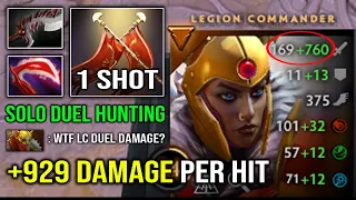 WTF +929 Damage Per Hit in 33Min Solo Duel Legion Commander 100% Deleted Mid Dota 2