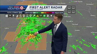 Scattered thunderstorms to impact morning commute