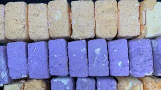 Orange/yellow and Purple Pasted Blocks Chalk