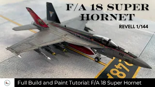 F-18 / Super Hornet / Revell / 1/144 scale / Assembly Process / Painting / Detailed Construction