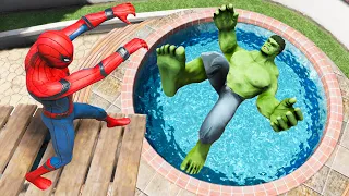 GTA 5 SPIDERMAN vs HULK Epic Ragdolls Ep.16 (Fails & Funny Moments)