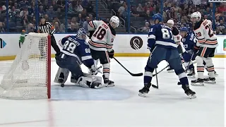 Connor McDavid Rips The Equalizer Blocker Side On Vasilevskiy