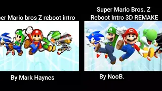 Comparative Super Mario bros Z reboot intro