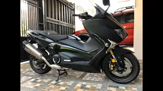 TMax DX stock exhaust vs Akrapovic